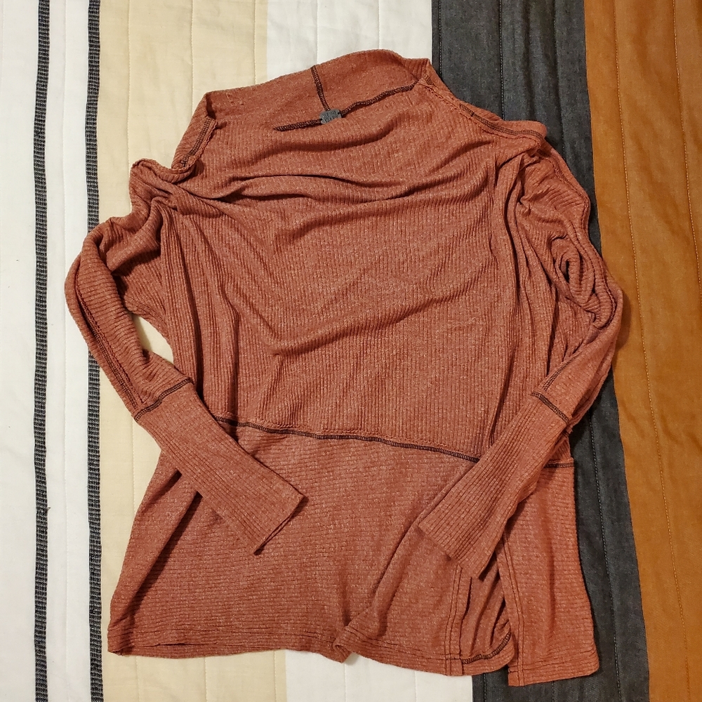 We the Free Burnt Orange Long Sleeve Top